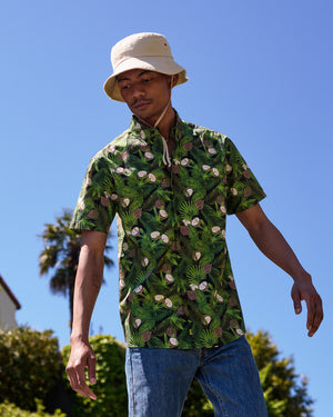 POPLIN & CO PRINTED SHORT SLEEVE SHIRT